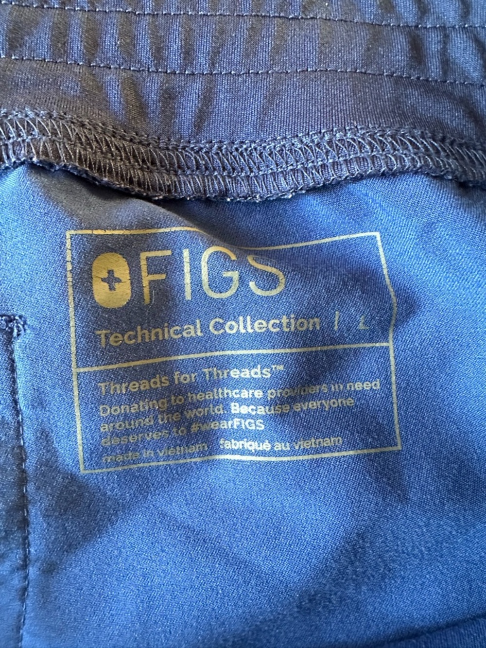 Figs Scrub Blue Pants Sz L Style# T21003 PO# 2184 - Picture 5 of 8
